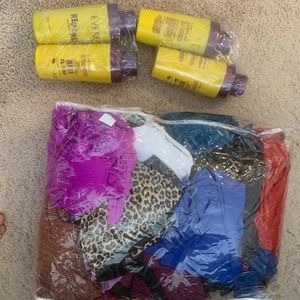 Lot of Brazilian dresses and 4 hair cream